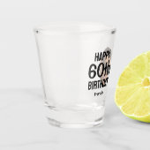 おもしろい オメカ顔 写真 メンズ 60歳 誕生日 ショットグラス (左)