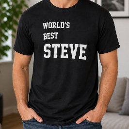 おもしろい オリジナル 世界一のスティーブ 誕生日ギフト Tシャツ