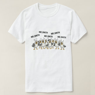 おもしろい オリジナル 先生 名前入り シリー・グース ギフト Tシャツ