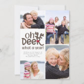 おもしろい オーディア 今年の写真 ホリデー カード (正面)