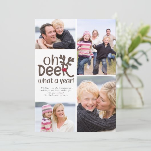 おもしろい オーディア 今年の写真 ホリデー カード (スタンド正面)