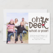 おもしろい オーディア 今年の写真 ホリデー カード (正面)