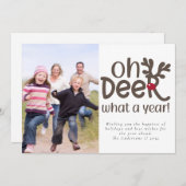 おもしろい オーディア 今年の写真 ホリデー カード (正面/裏面)