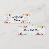 おもしろい、カラフルなパーティーの紙吹雪 スキニー名刺 (正面/裏面)