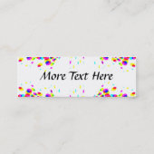 おもしろい、カラフルなパーティーの紙吹雪 スキニー名刺 (裏面)