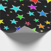 おもしろい、カラフルな星パターン包装紙 ラッピングペーパー (角)