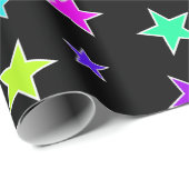 おもしろい、カラフルな星パターン包装紙 ラッピングペーパー (ロールコーナー)