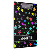 おもしろい、カラフルな星パターン + 名前をカスタムする クリップボード (右)