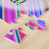 おもしろい、カラフルカスタマイズ可能な18番目の誕生日パズル ジグソーパズル (側面)