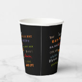 おもしろい&カラフルタイポグラフィスピリットハロウィーン 紙コップ (右)