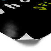 おもしろい&カラフルタイポグラフィパターン、ハロウィーン ポスター (コーナー)