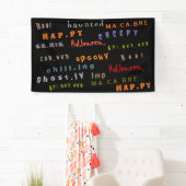 おもしろい&カラフルタイポグラフィパターン、ハロウィーン 横断幕 (インサイチュ)