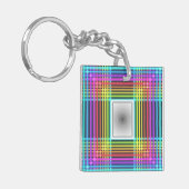 おもしろい、カラフルネオンライトをアクリルのキーチェーンに キーホルダー (正面左)