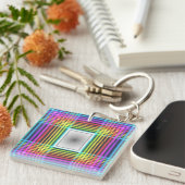 おもしろい、カラフルネオンライトをアクリルのキーチェーンに キーホルダー (正面右)