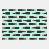 おもしろい&カラフルメイクアップ口紅コスメティックパターン ラッピングペーパーシート (正面2)