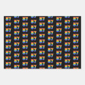 おもしろい、カラフルレインボースペクトラムパターン57イベント番号 ラッピングペーパーシート (正面)