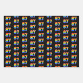 おもしろい、カラフルレインボースペクトルパターン87イベント番号 ラッピングペーパーシート (正面)