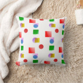 おもしろい、カラフル円、および紫スタイリッシュ色 クッション (ブランケット)