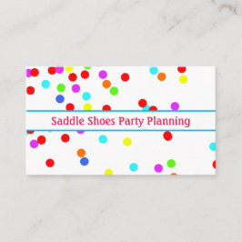 おもしろい、カラフル紙吹雪パーティープランナー名刺 名刺