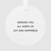 おもしろい、カラフル編集可能な甘味菓子 オーナメント (裏面)