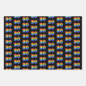 おもしろい, カラフル,レインボースペクトルパターン30イベント# ラッピングペーパーシート (正面)