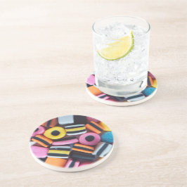 おもしろい、カラフル、甘草のキャンディー コースター