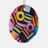 おもしろい、カラフル、甘草キャンディ セラミックオーナメント (右)