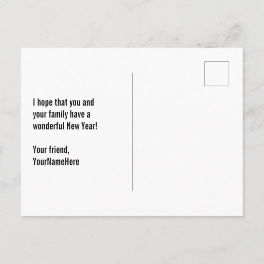 おもしろい、カラフル、虹スペクトルの"明けましておめでとう! " ポストカード (裏面)