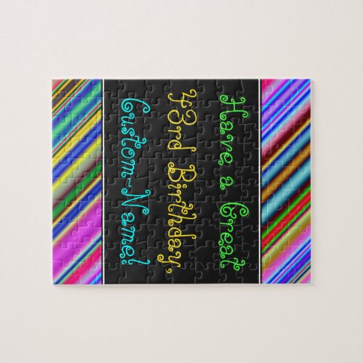 おもしろい, カラフル, 43お洒落番目の誕生日パズル ジグソーパズル (横)