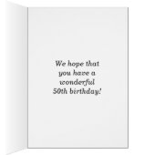 おもしろい, カラフル, 50お洒落番目の誕生日・カード (内側 (右))