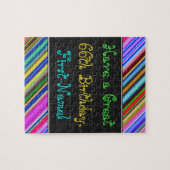 おもしろい, カラフル, 66お洒落番目の誕生日パズル ジグソーパズル (横)