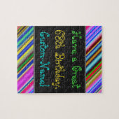 おもしろい, カラフル 68番目お洒落の誕生日パズル ジグソーパズル (横)