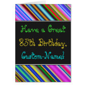 おもしろい, カラフル, 85お洒落番目の誕生日・カード (正面)