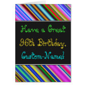 おもしろい, カラフル, 96お洒落番目の誕生日・カード (正面)