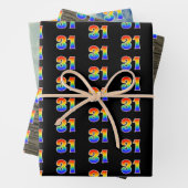 おもしろい, カラフル, Rainbow Spectrum Pattern 31イベント番号 ラッピングペーパーシート (インサイチュ)