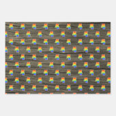 おもしろい, カラフル, Rainbow Spectrum Pattern 4イベント番号 ラッピングペーパーシート (正面2)