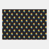 おもしろい, カラフル, Rainbow Spectrum Pattern 4イベント番号 ラッピングペーパーシート (正面)