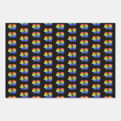 おもしろい, カラフル, Rainbow Spectrum Pattern 43イベント番号 ラッピングペーパーシート (正面)