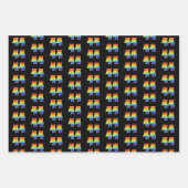 おもしろい, カラフル, Rainbow Spectrum Pattern 44イベント番号 ラッピングペーパーシート (正面)