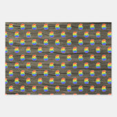 おもしろい, カラフル, Rainbow Spectrum Pattern 6イベント番号 ラッピングペーパーシート (正面2)