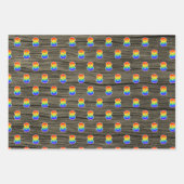 おもしろい, カラフル, Rainbow Spectrum Pattern 8イベント# ラッピングペーパーシート (正面2)