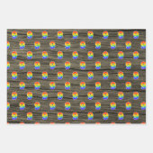 おもしろい, カラフル, Rainbow Spectrum Pattern 9イベント番号 ラッピングペーパーシート (正面2)