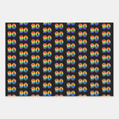 おもしろい, カラフル, Rainbow Spectrum Pattern 90イベント番号 ラッピングペーパーシート (正面)