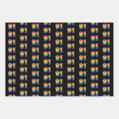 おもしろい, カラフル, Rainbow Spectrum Pattern 91イベント番号 ラッピングペーパーシート (正面)
