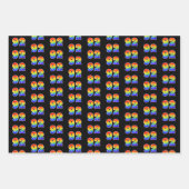 おもしろい, カラフル, Rainbow Spectrum Pattern 92イベント番号 ラッピングペーパーシート (正面)