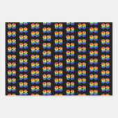 おもしろい, カラフル, Rainbow Spectrum Pattern 93イベント番号 ラッピングペーパーシート (正面)