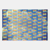 おもしろい, カラフル, Rainbow Spectrum Pattern 96イベント番号 ラッピングペーパーシート (正面3)