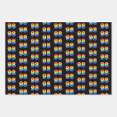 おもしろい, カラフル, Rainbow Spectrum Pattern 98イベント番号 ラッピングペーパーシート (正面)