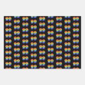 おもしろい, カラフル, Rainbow Spectrum Pattern 99イベント番号 ラッピングペーパーシート (正面)