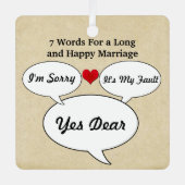 おもしろい&カワイズ結婚アドバイスクリスマスオーナメント メタルオーナメント (正面)